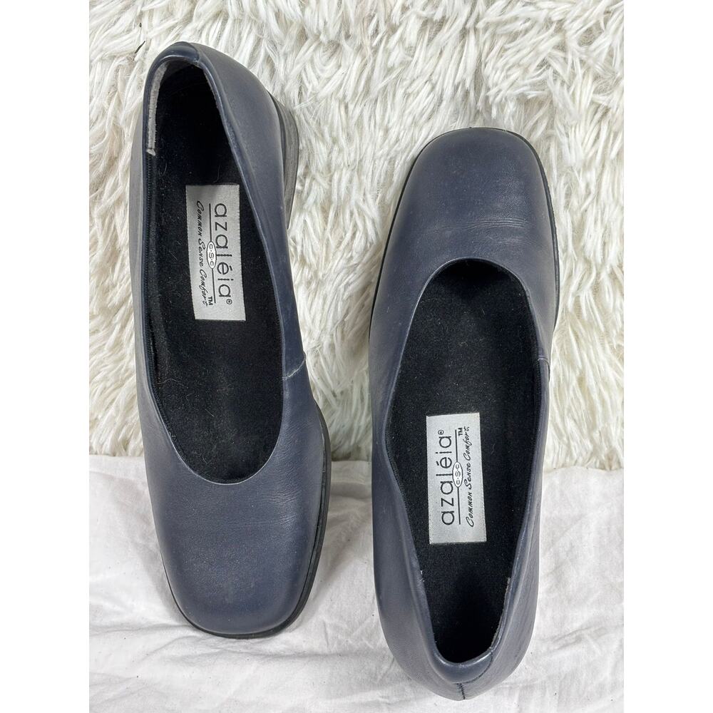 Azaleia Comfort Shoes Women's Size 6M Blue Leather Slip-On Loafers